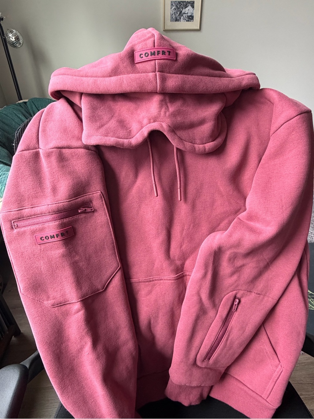 Comfrt Airplane Mode Travel Hoodie Berry xs